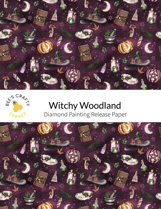 RELEASE PAPER | Witchy Woodland - Reusable Patterned Diamond Painting Release Paper