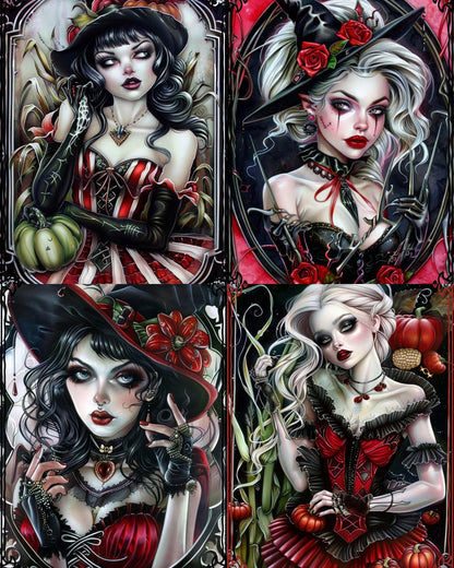 RELEASE PAPER | Witchy Girls - Theme Pack Reusable Diamond Painting Release Paper
