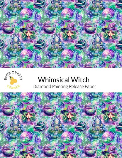 RELEASE PAPER | Whimsical Witch - Reusable Patterned Diamond Painting Release Paper