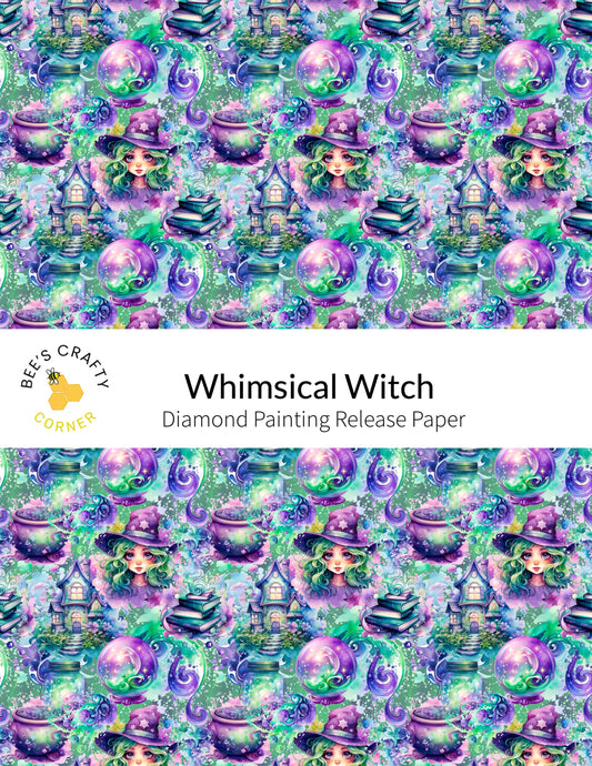 RELEASE PAPER | Whimsical Witch - Reusable Patterned Diamond Painting Release Paper