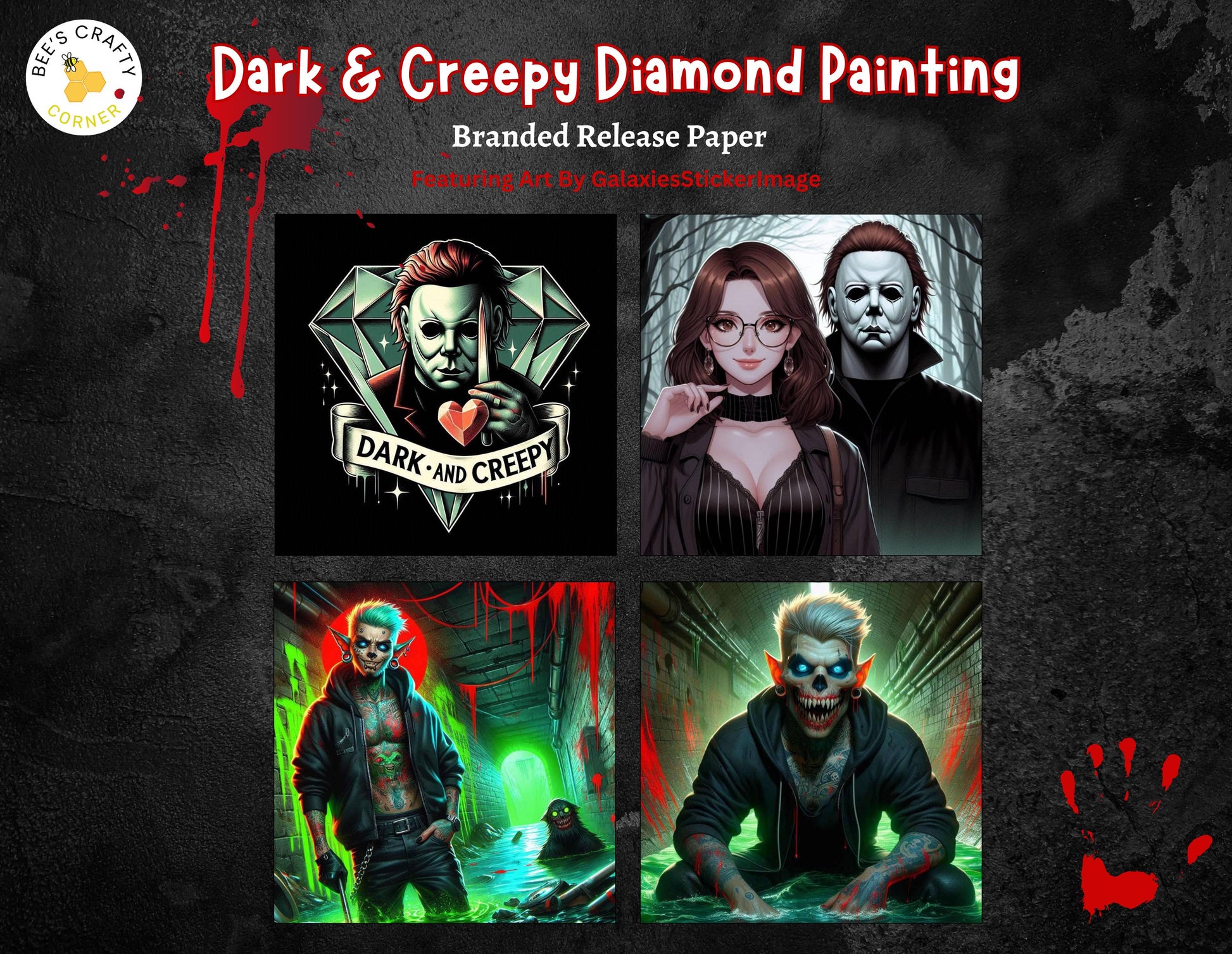 RELEASE PAPER | Dark and Creepy Diamond Painting - Reusable Diamond Painting Release Paper