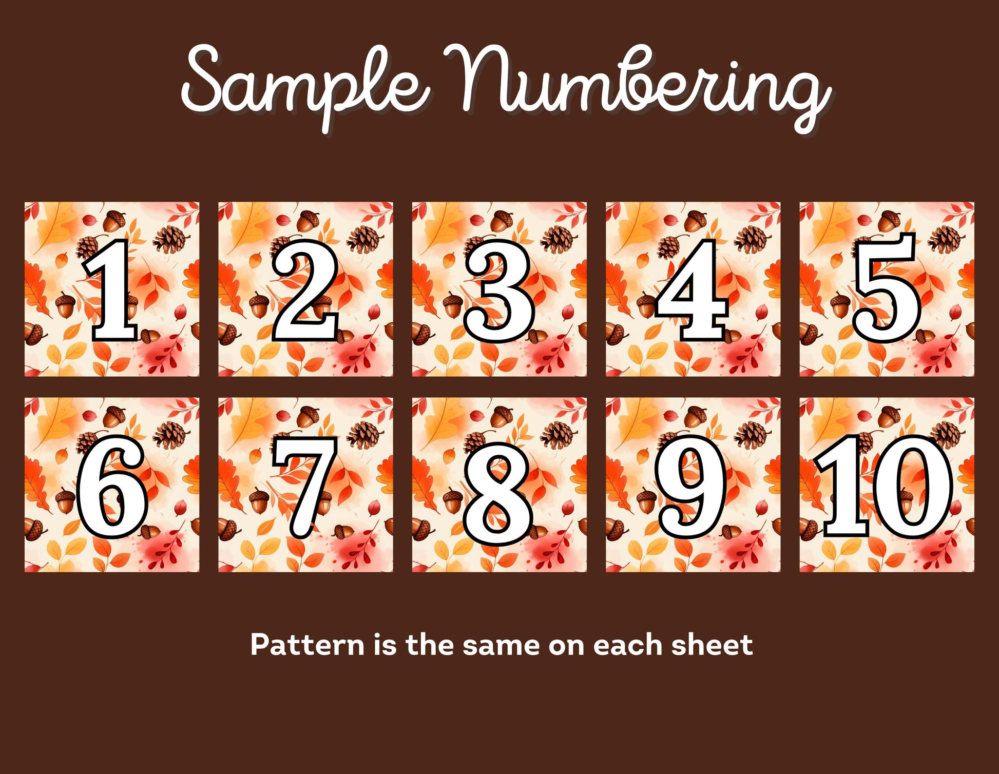 RELEASE PAPER | Fall Foliage - Numbered Diamond Painting Release Paper
