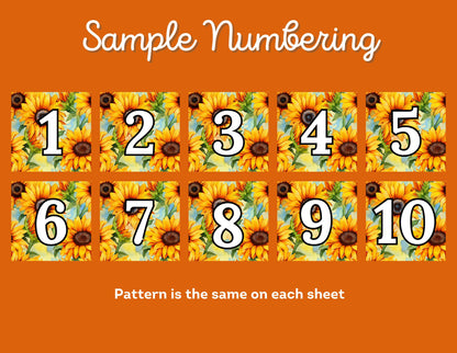 RELEASE PAPER | Vibrant Sunflowers - Numbered Diamond Painting Release Paper