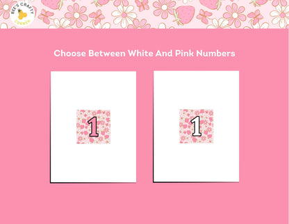 RELEASE PAPER | Strawberry Daisies - Numbered Diamond Painting Release Paper
