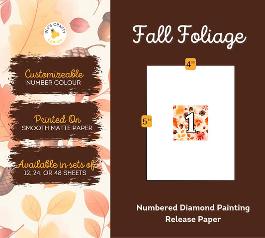 RELEASE PAPER | Fall Foliage - Numbered Diamond Painting Release Paper