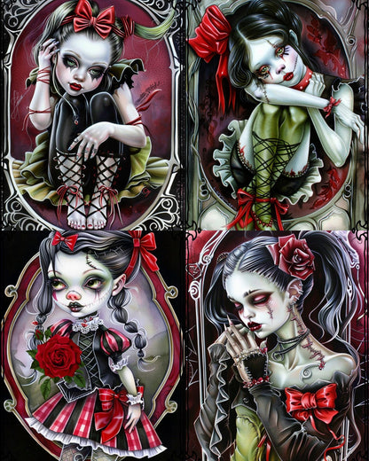 RELEASE PAPER | Zombie Girls - Theme Pack Reusable Diamond Painting Release Paper