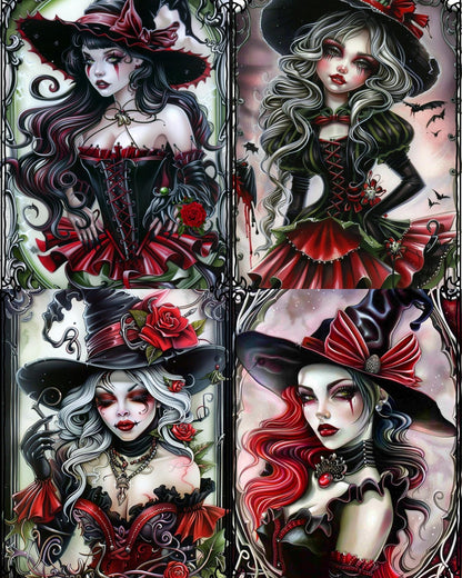 RELEASE PAPER | Witchy Girls - Theme Pack Reusable Diamond Painting Release Paper