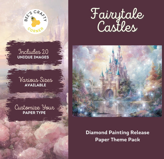 RELEASE PAPER | Fairytale Castles - Theme Pack Reusable Diamond Painting Release Paper