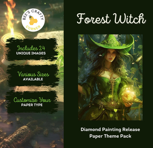 RELEASE PAPER | Forest Witch - Theme Pack Reusable Diamond Painting Release Paper