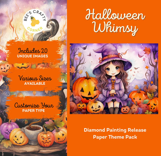 RELEASE PAPER | Halloween Whimsy - Theme Pack Reusable Diamond Painting Release Paper