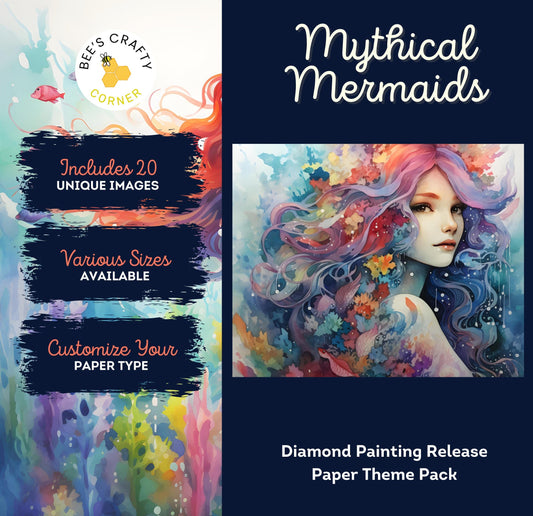 RELEASE PAPER | Mythical Mermaids - Theme Pack Reusable Diamond Painting Release Paper