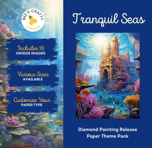 RELEASE PAPER | Tranquil Seas - Theme Pack Reusable Diamond Painting Release Paper
