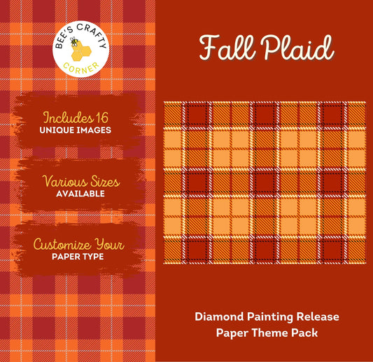 RELEASE PAPER | Fall Plaid - Theme Pack Reusable Diamond Painting Release Paper