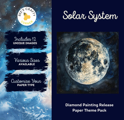 RELEASE PAPER | Solar System - Theme Pack Reusable Diamond Painting Release Paper