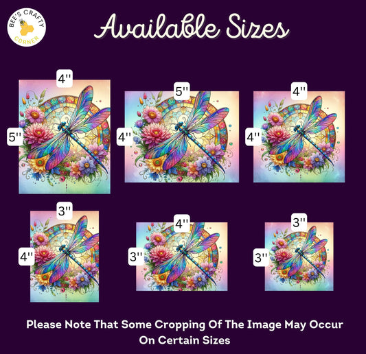 RELEASE PAPER | Stained Glass Dragonfly - Theme Pack Reusable Diamond Painting Release Paper