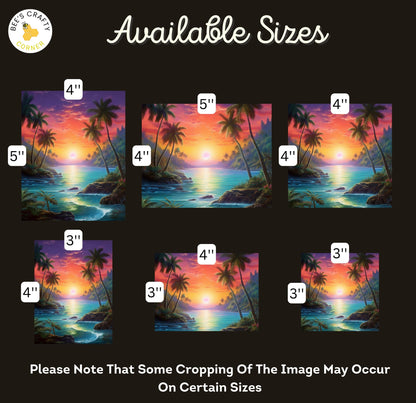 RELEASE PAPER | Sunset Beaches - Theme Pack Reusable Diamond Painting Release Paper