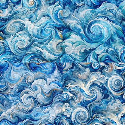 RELEASE PAPER | Ocean Swirls - Theme Pack Reusable Diamond Painting Release Paper