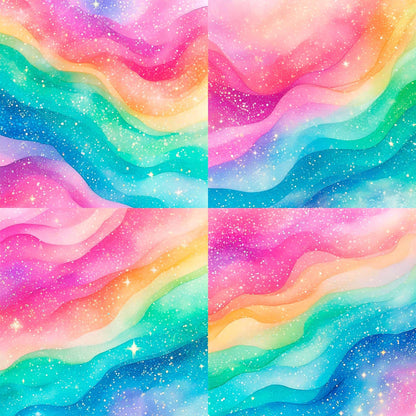 RELEASE PAPER | Watercolour Rainbow - Theme Pack Reusable Diamond Painting Release Paper