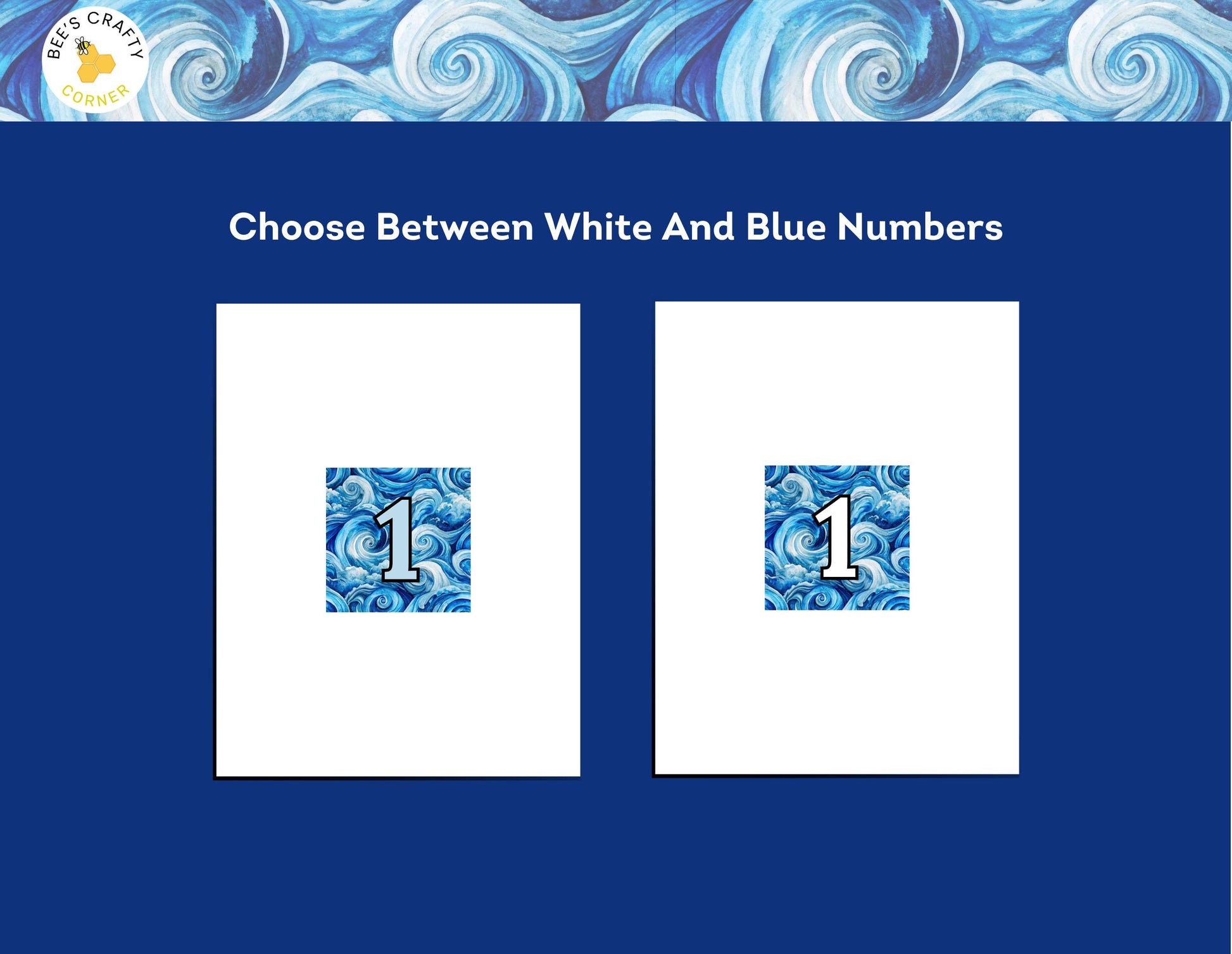 RELEASE PAPER | Ocean Swirls - Numbered Diamond Painting Release Paper