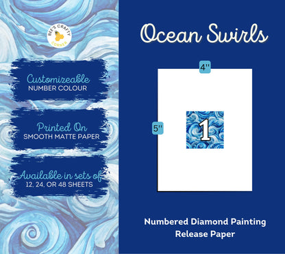 RELEASE PAPER | Ocean Swirls - Numbered Diamond Painting Release Paper