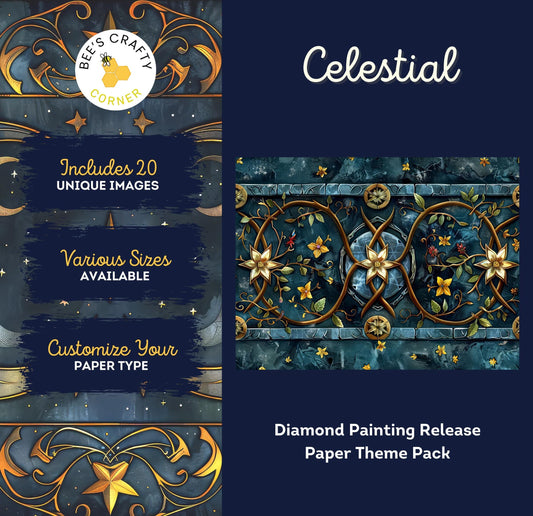 RELEASE PAPER | Celestial - Theme Pack Reusable Diamond Painting Release Paper