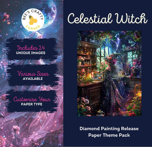 RELEASE PAPER | Celestial Witch - Theme Pack Reusable Diamond Painting Release Paper