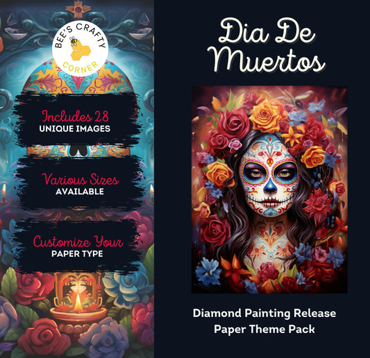 RELEASE PAPER | Dia De Muertos - Theme Pack Reusable Diamond Painting Release Paper