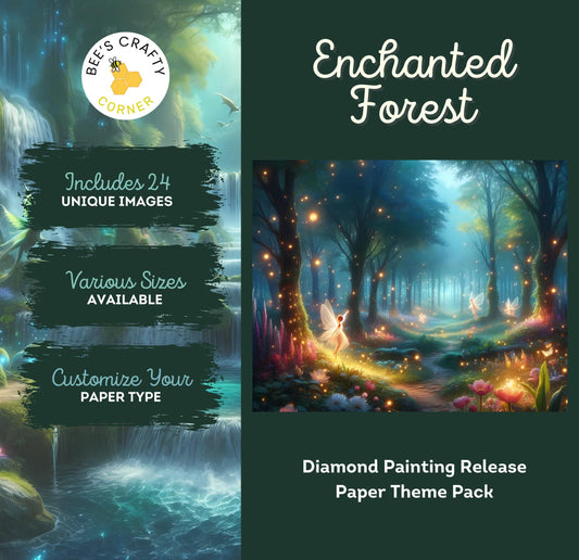 RELEASE PAPER | Enchanted Forest - Theme Pack Reusable Diamond Painting Release Paper