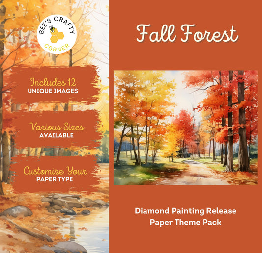 RELEASE PAPER | Fall Forest - Theme Pack Reusable Diamond Painting Release Paper