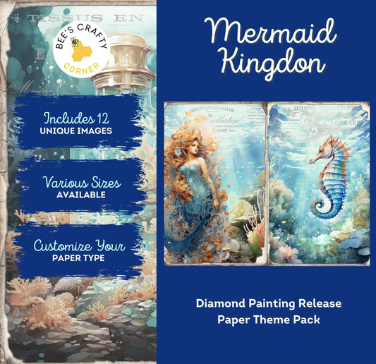 RELEASE PAPER | Mermaid Kingdom - Theme Pack Reusable Diamond Painting Release Paper