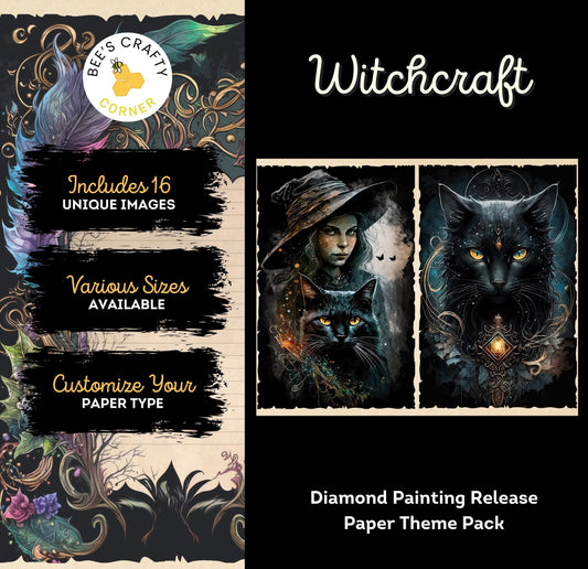 RELEASE PAPER | Witchcraft - Theme Pack Reusable Diamond Painting Release Paper