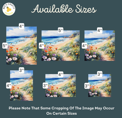 RELEASE PAPER | Floral Beaches - Theme Pack Reusable Diamond Painting Release Paper