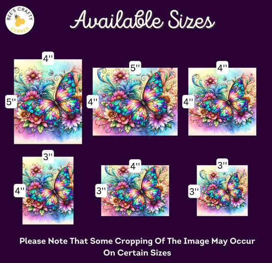 RELEASE PAPER | Stained Glass Butterflies - Theme Pack Reusable Diamond Painting Release Paper