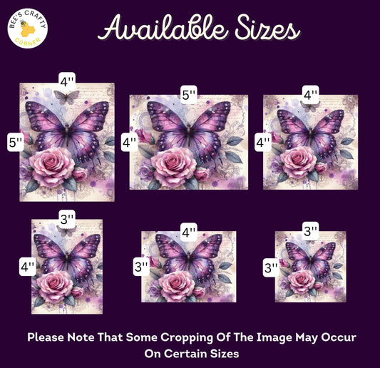 RELEASE PAPER | Vintage Butterflies Set 2 - Theme Pack Reusable Diamond Painting Release Paper