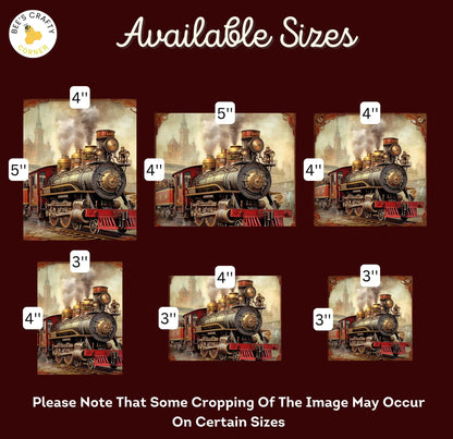 RELEASE PAPER | Vintage Trains - Theme Pack Reusable Diamond Painting Release Paper
