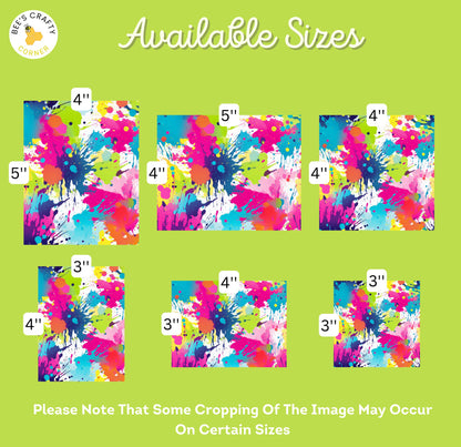 RELEASE PAPER | Paint Splashes - Theme Pack Reusable Diamond Painting Release Paper