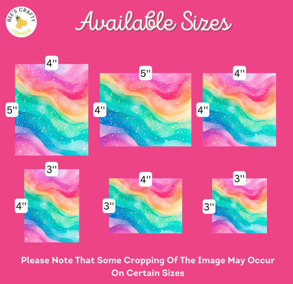 RELEASE PAPER | Watercolour Rainbow - Theme Pack Reusable Diamond Painting Release Paper