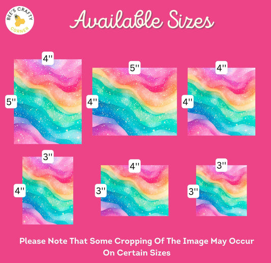 RELEASE PAPER | Watercolour Rainbow - Theme Pack Reusable Diamond Painting Release Paper