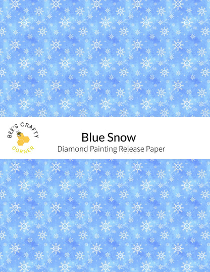 RELEASE PAPER | Blue Snow - Reusable Patterned Diamond Painting Release Paper