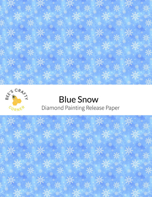 RELEASE PAPER | Blue Snow - Reusable Patterned Diamond Painting Release Paper