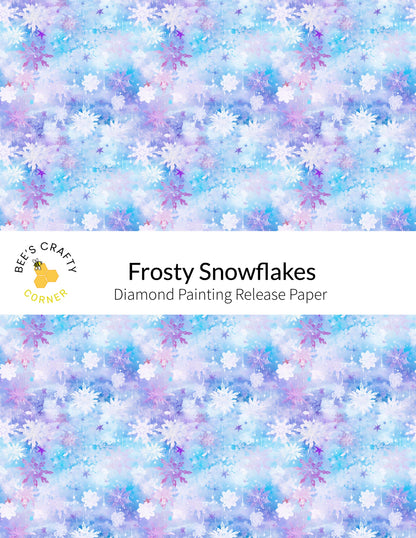 RELEASE PAPER | Frosty Snowflakes - Reusable Patterned Diamond Painting Release Paper