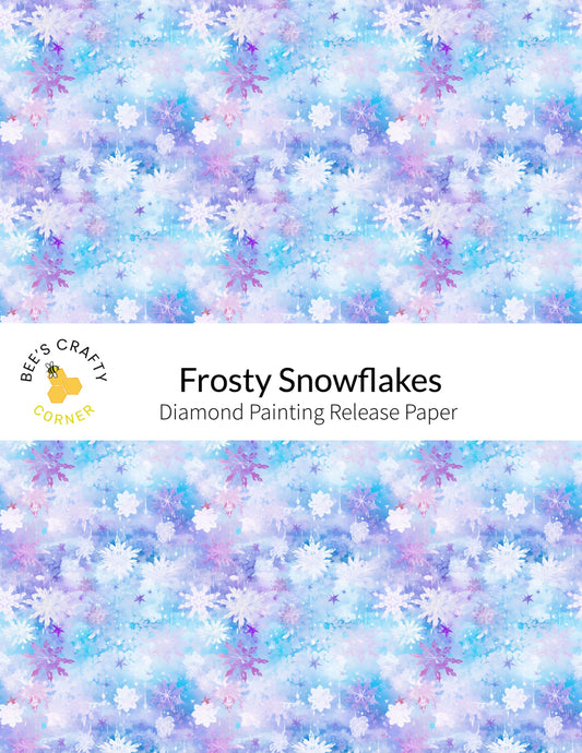 RELEASE PAPER | Frosty Snowflakes - Reusable Patterned Diamond Painting Release Paper