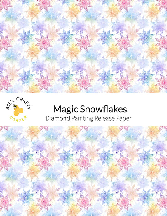 RELEASE PAPER | Magic Snowflakes - Reusable Patterned Diamond Painting Release Paper
