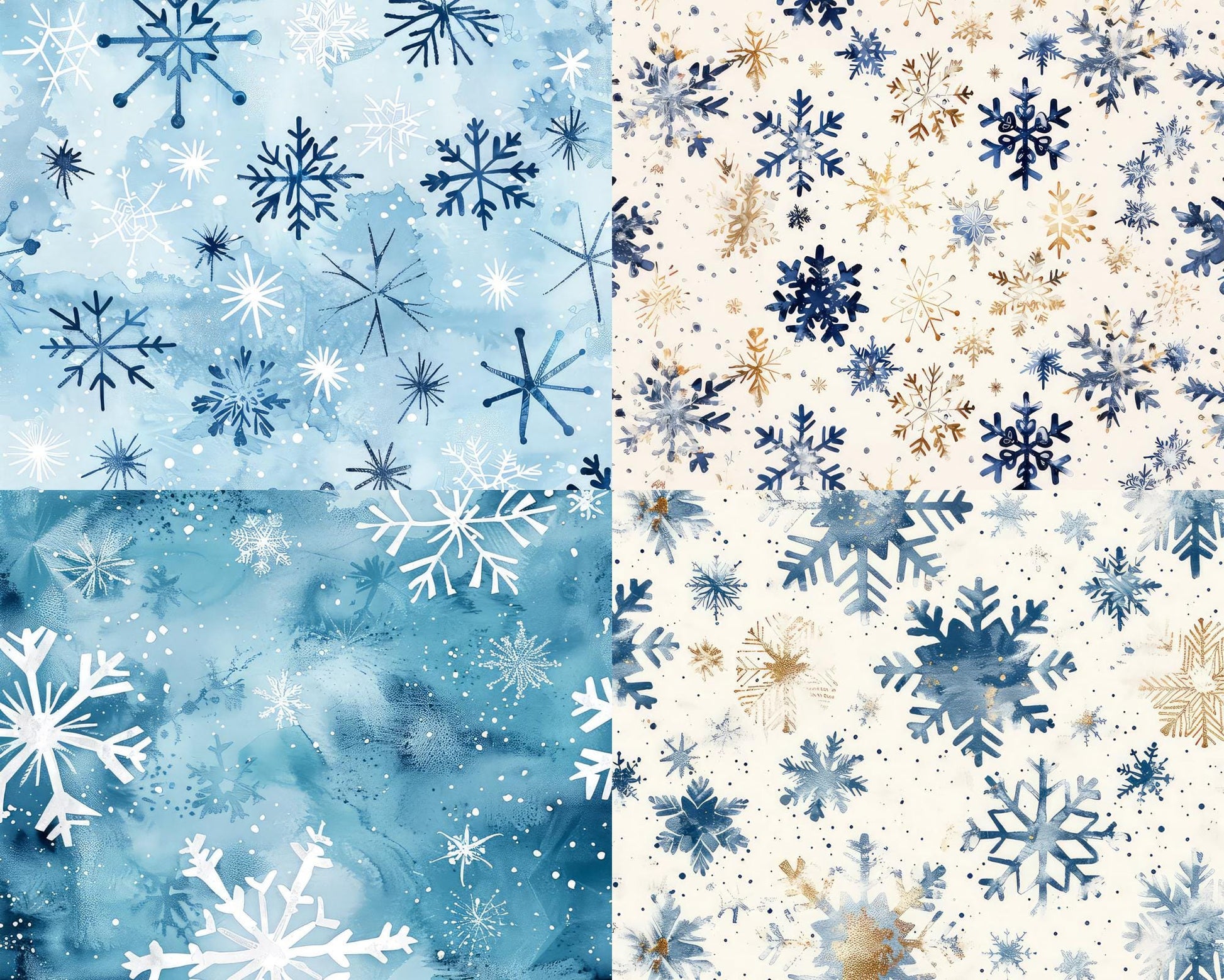 RELEASE PAPER | Blue Snowflakes - Theme Pack Reusable Diamond Painting Release Paper