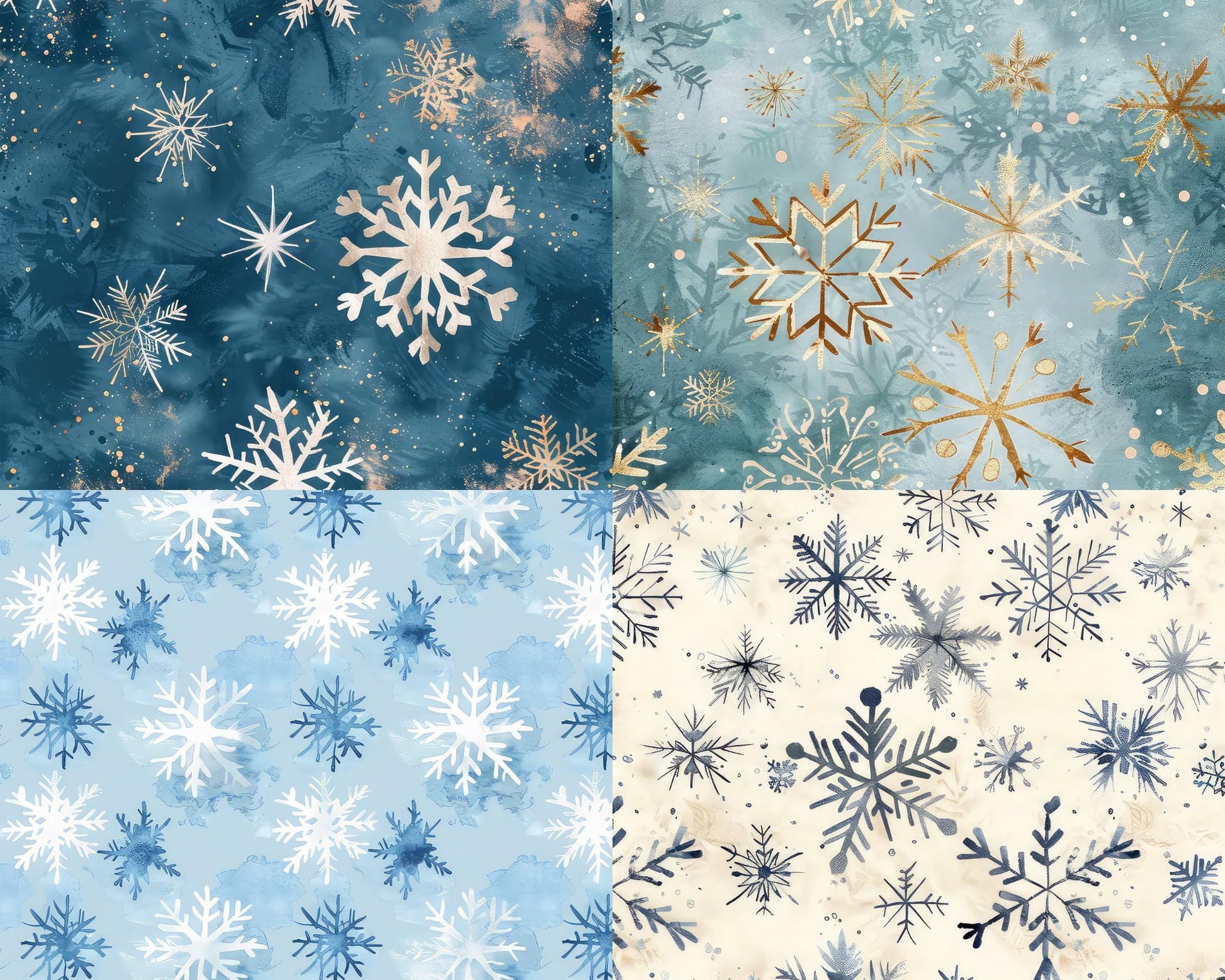 RELEASE PAPER | Blue Snowflakes - Theme Pack Reusable Diamond Painting Release Paper