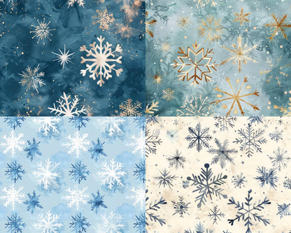RELEASE PAPER | Blue Snowflakes - Theme Pack Reusable Diamond Painting Release Paper