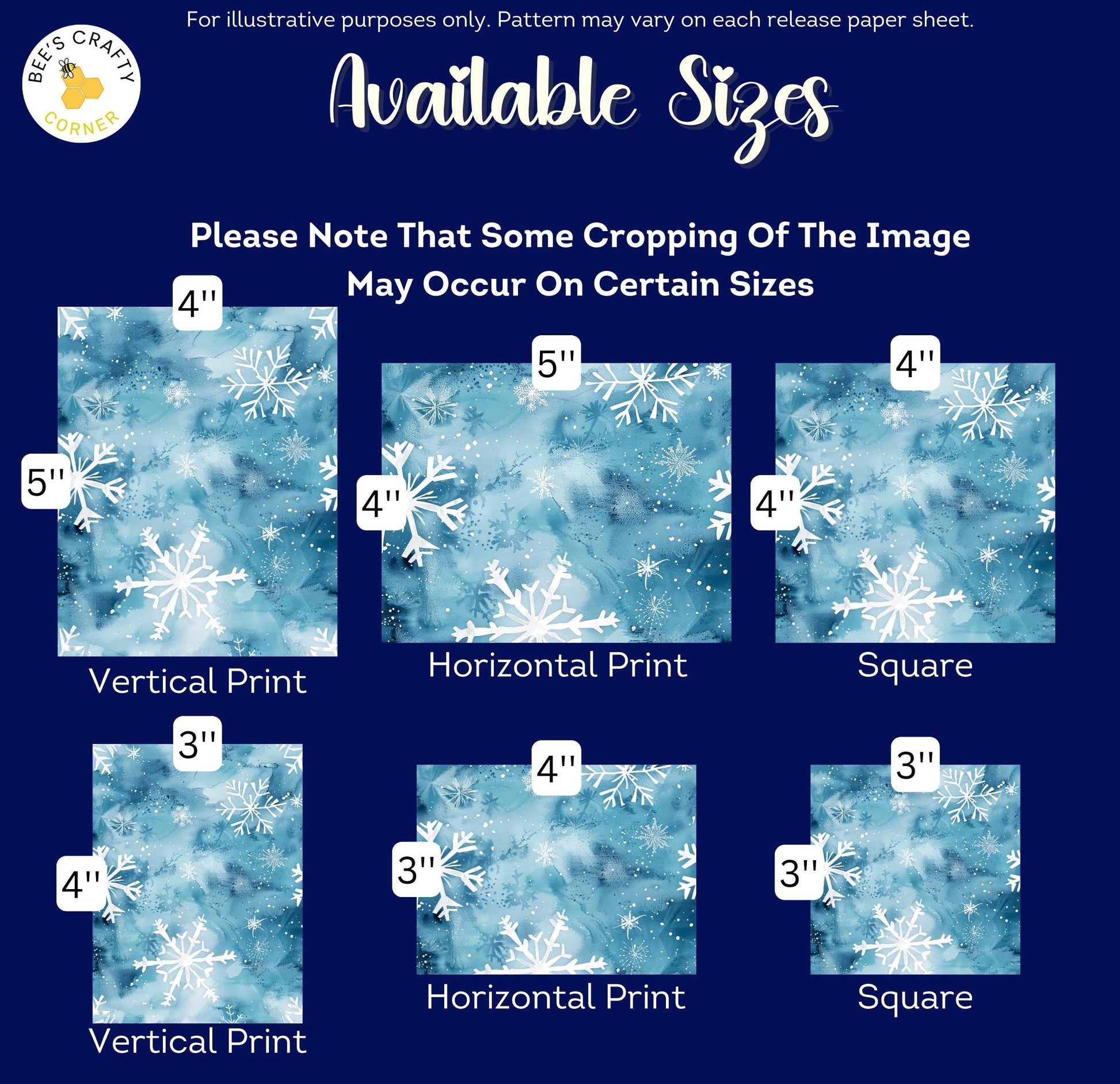RELEASE PAPER | Blue Snowflakes - Theme Pack Reusable Diamond Painting Release Paper