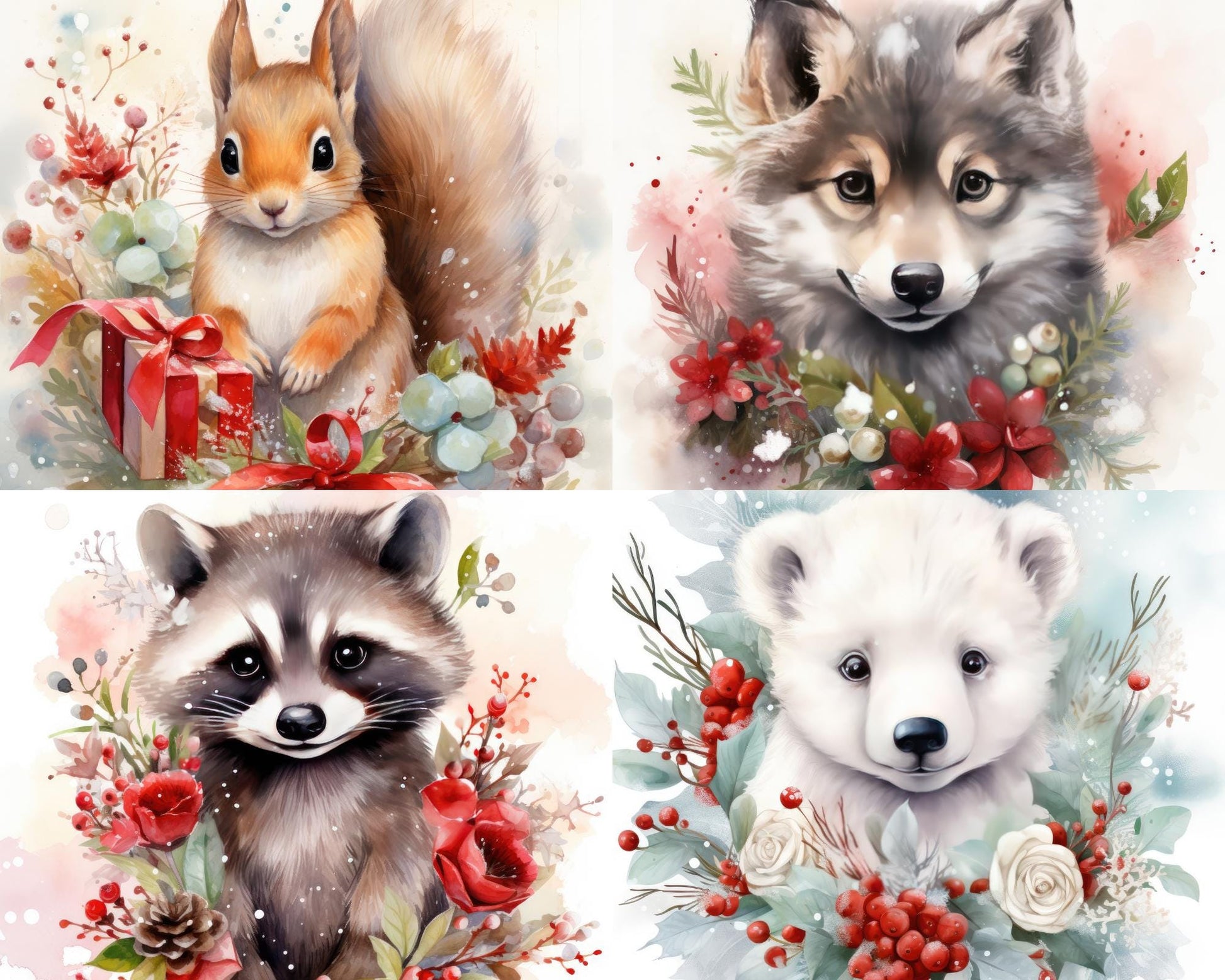 RELEASE PAPER | Christmas Baby Animals - Theme Pack Reusable Diamond Painting Release Paper