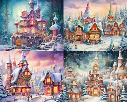 RELEASE PAPER | Fantasy Winter Village - Theme Pack Reusable Diamond Painting Release Paper
