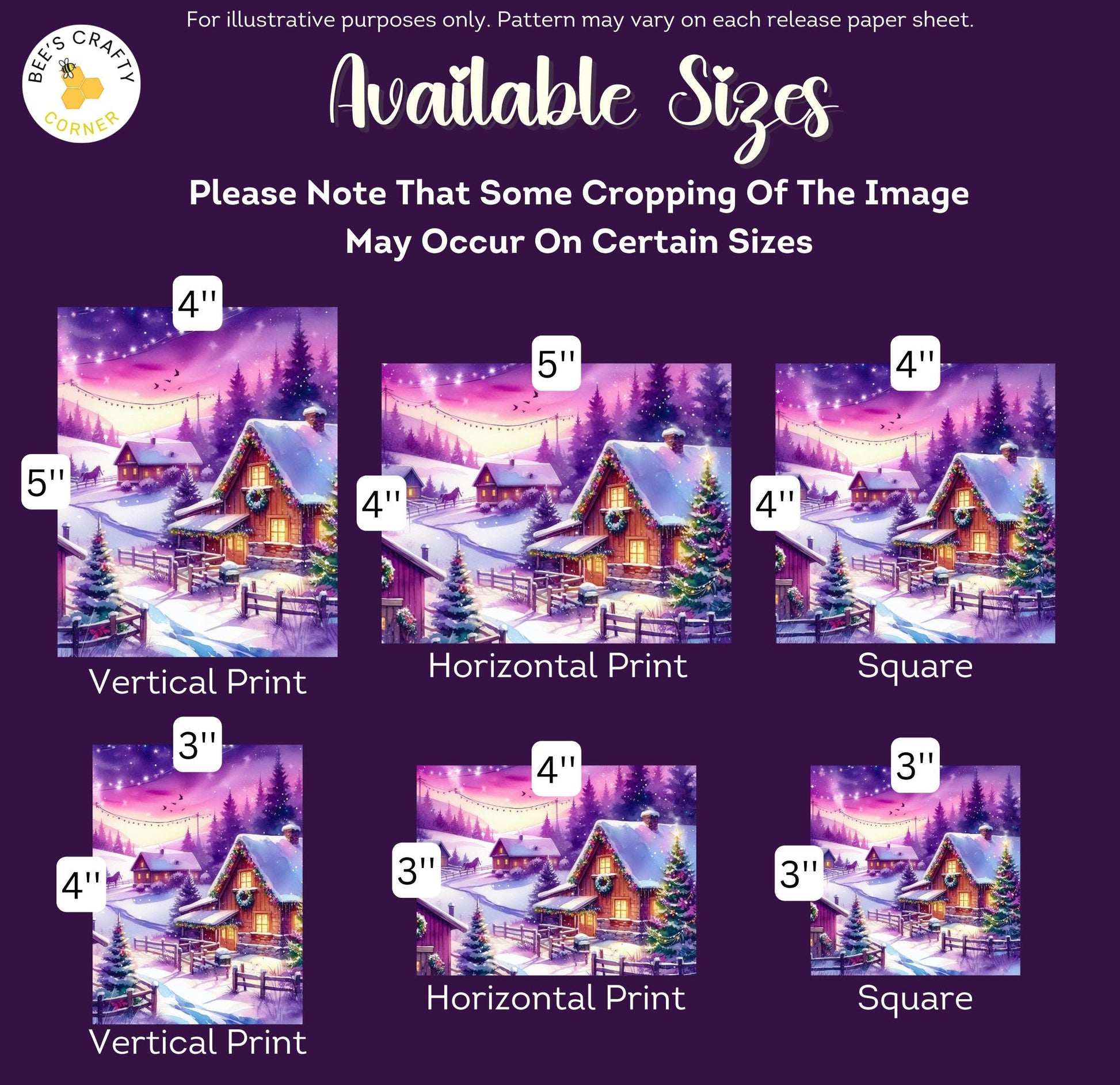 RELEASE PAPER | Purple Winter - Theme Pack Reusable Diamond Painting Release Paper
